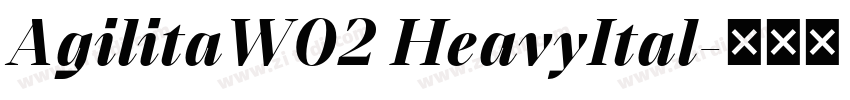 AgilitaW02 HeavyItal字体转换